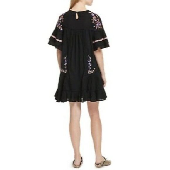 Free People Pavlo Black Babydoll Dress Women's Size XS - Picture 4 of 10